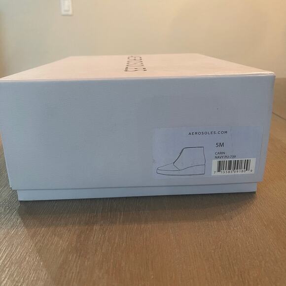 Aerosoles Womens Carin Navy Comfortable Wedge Ankle Booties Size 5M Casual - Picture 11 of 11